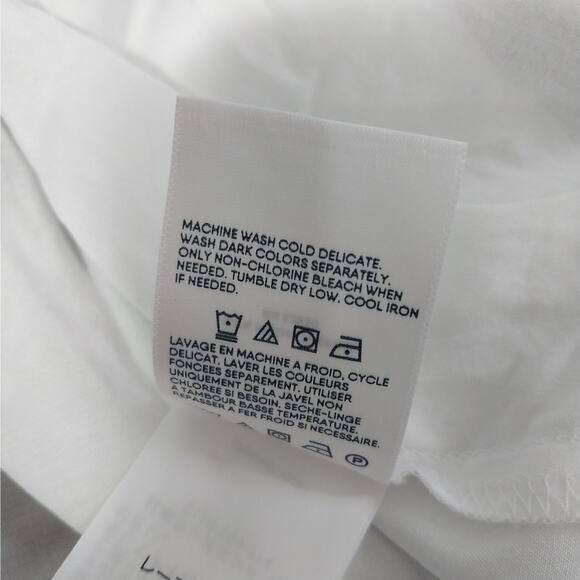 NWT! LANDS' END! SHEER WHITE MODAL DRAWSTRING WAIST MINI DRESS, SHIFT! SZ XS-S - Picture 10 of 12